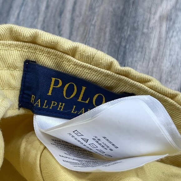 Ralph Lauren Polo Kids Boys Youth Hat Cap Strap Back Yellow Blue Big Pony 8-20 - Picture 11 of 11